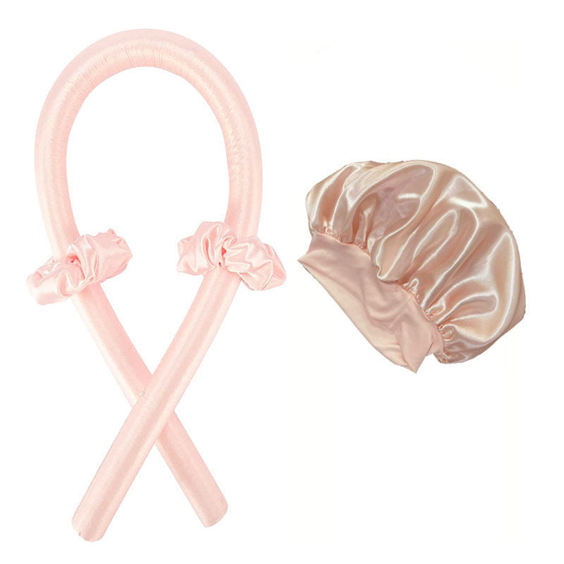 Heatless Curling Rod Hair Styling Set with Shower Cap